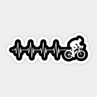 Cyclist Heartbeat w Sticker